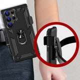 Military Kickstand Series with Belt Clip Case for Samsung Galaxy S23 Ultra - Black