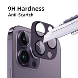 ZeroDamage HD Flexible Glass Camera Lens Protector for Apple iPhone 14 Pro/Pro Max (2-Pack) - Purple