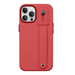 FingerGrip Series Case Faux Leather with Magsafe for Apple iPhone 14 Pro - Red