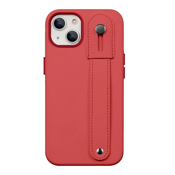 FingerGrip Series Case Faux Leather with Magsafe for Apple iPhone 14 Plus - Red