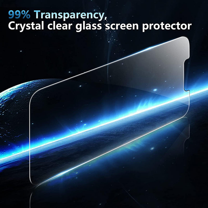 ZeroDamage Ultra Strong Tempered Glass Screen Protector for Apple iPhone 13 and iPhone 14 (2-Pack) - Clear