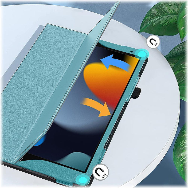 Bi-Fold Folio Case for Apple iPad 10.2" (9th Generation 2021) - Aqua