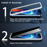 ZeroDamage HD Privacy Tempered Glass Screen Protector for Apple iPhone 13 Pro Max and iPhone 14 Plus (2-Pack)