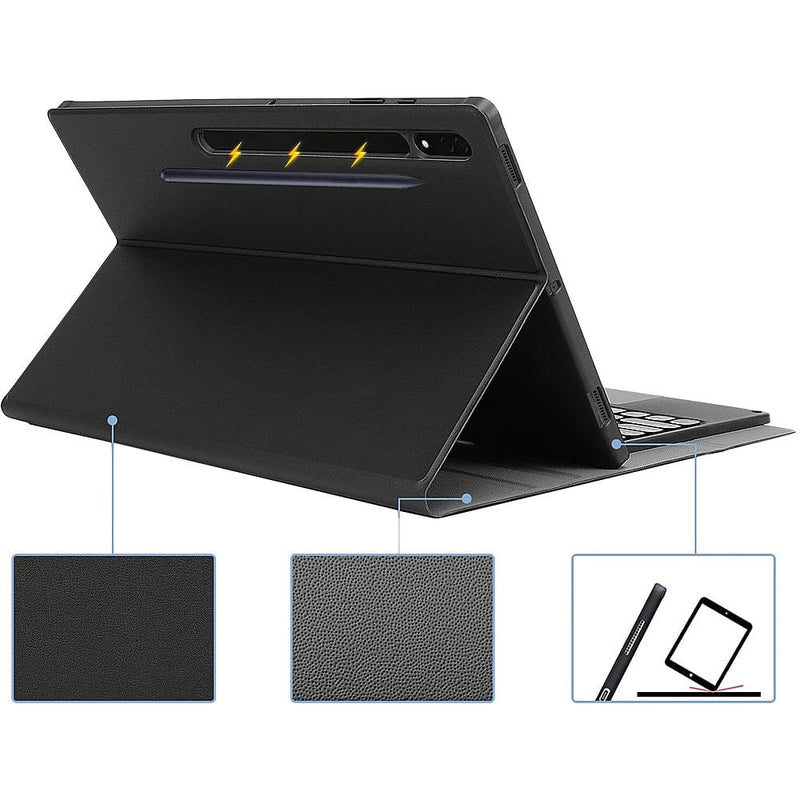 Keyboard Case with Track Pad for Samsung Galaxy Tab S8 Ultra and Tab S9 Ultra - Black