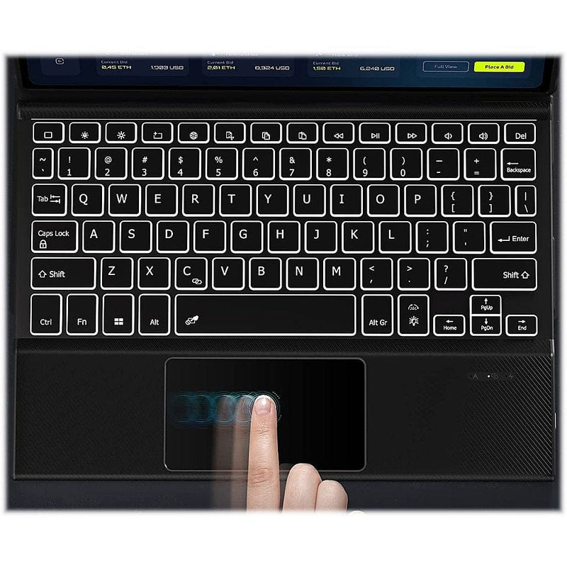 Keyboard Case for Samsung Galaxy Tab S8+, Tab S9+ and Tab S9 FE+ - Black