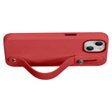 FingerGrip Series Case Faux Leather with Magsafe for Apple iPhone 14 Plus - Red