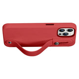 FingerGrip Series Case Faux Leather with Magsafe for Apple iPhone 14 Pro - Red