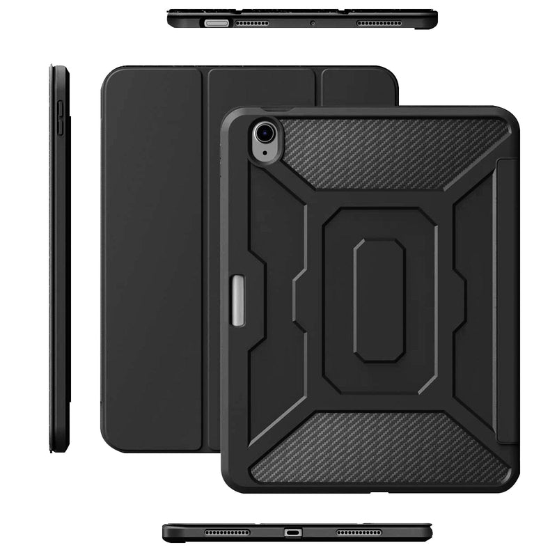 Heavy Duty Folio Case for Apple iPad 10.9" (10th Generation 2022) - Black