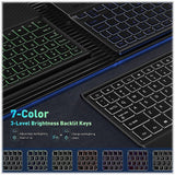 Keyboard Case for Samsung Galaxy Tab S8+, Tab S9+ and Tab S9 FE+ - Black