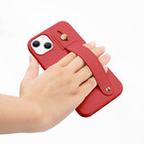 FingerGrip Series Case Faux Leather with Magsafe for Apple iPhone 14 Plus - Red