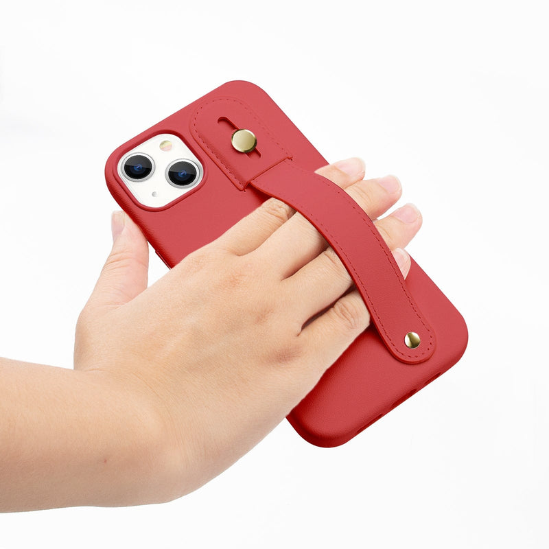 FingerGrip Series Case Faux Leather with Magsafe for Apple iPhone 14 Plus - Red